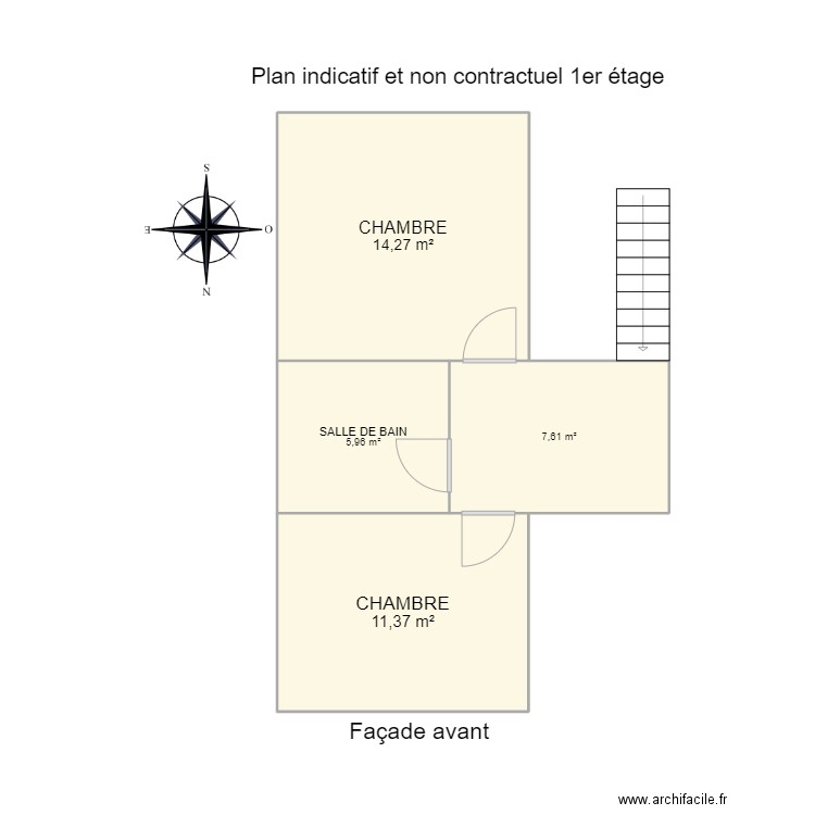 treignes 1er. Plan de 4 pièces et 39 m2