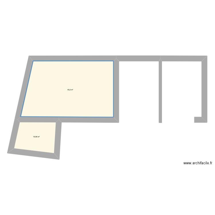 guerilleros vierge. Plan de 4 pièces et 107 m2