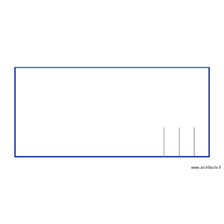 Magasin PIMF. Plan de 1 pièce et 77 m2