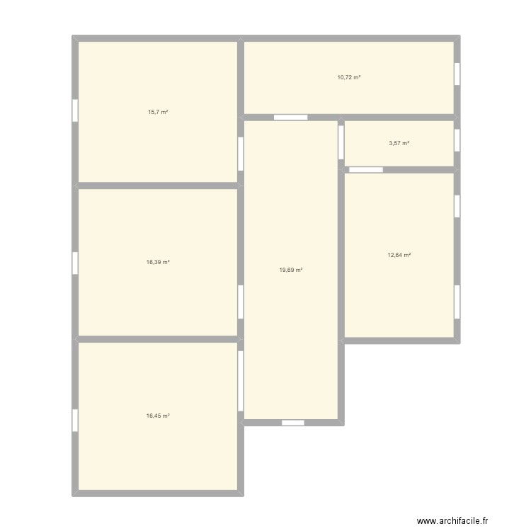 maman. Plan de 7 pièces et 95 m2