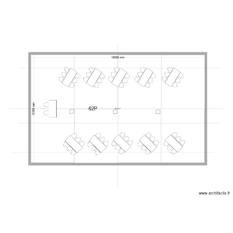 table ret-3. Plan de 1 pièce et 202 m2