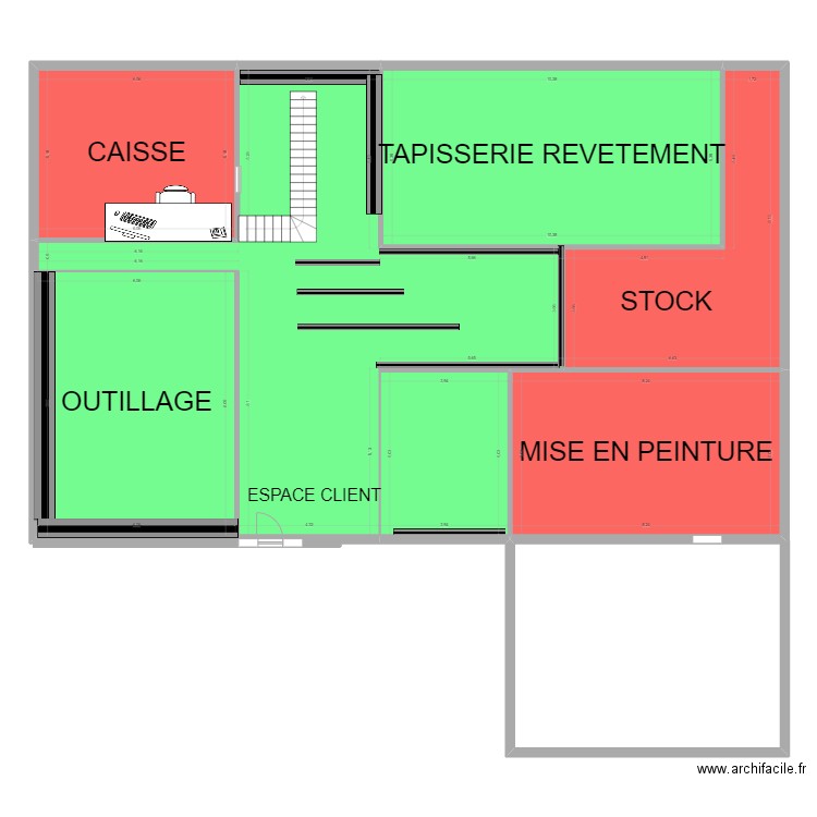 MAGASIN STAGE. Plan de 7 pièces et 319 m2