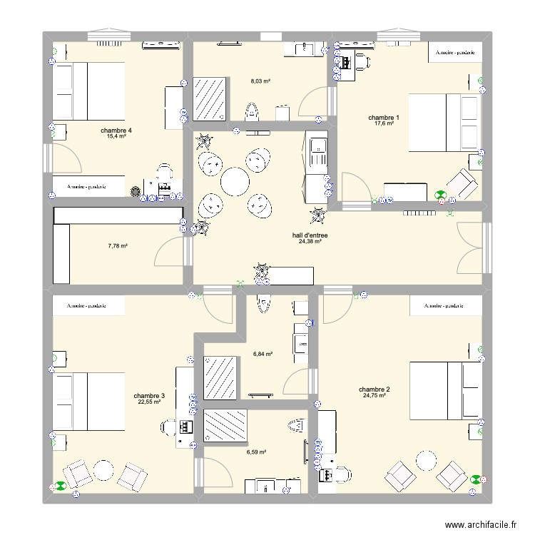 maison Alsagro final . Plan de 9 pièces et 134 m2