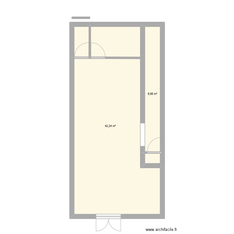 16 c chemin perote . Plan de 2 pièces et 49 m2