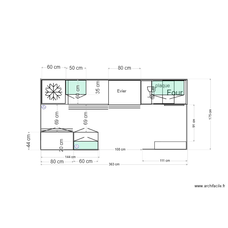 cuisine chalet d. Plan de 0 pièce et 0 m2