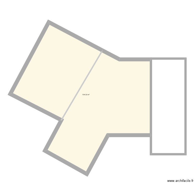 ancien plan. Plan de 1 pièce et 104 m2