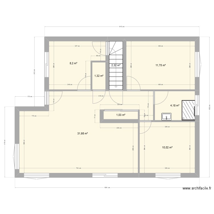 saint andre. Plan de 8 pièces et 71 m2