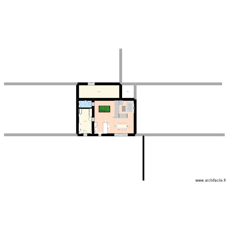 Maison. Plan de 5 pièces et 126 m2