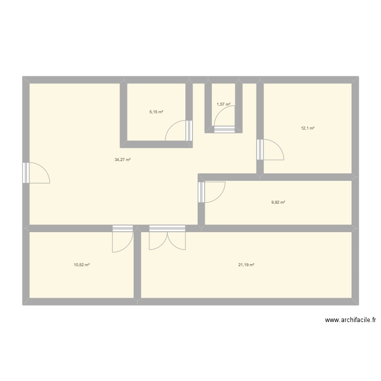 PLAN BRON STAGE. Plan de 7 pièces et 95 m2