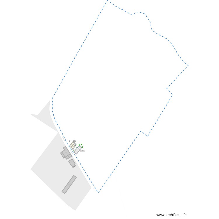 Plan de Masse avance. Plan de 16 pièces et 1414 m2