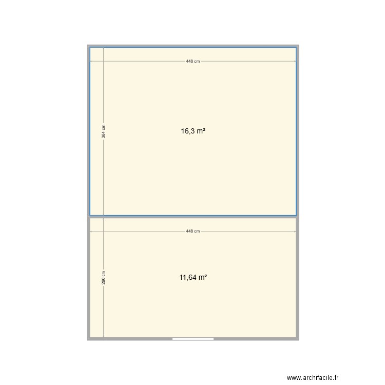 METOS. Plan de 2 pièces et 28 m2