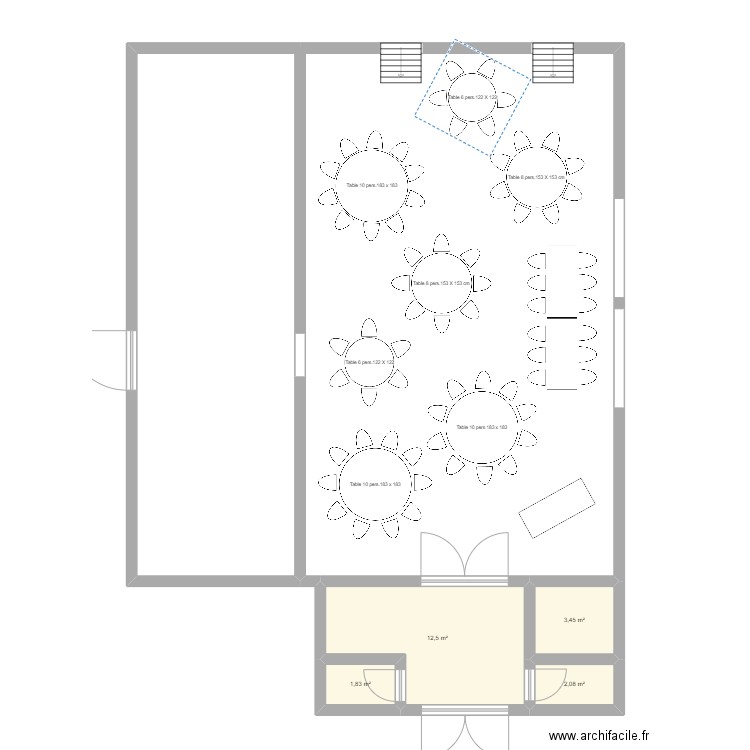 plan salle. Plan de 4 pièces et 20 m2