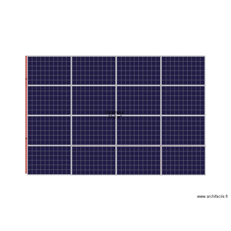 Panneaux Photovoltaïques kBane. Plan de 1 pièce et 32 m2