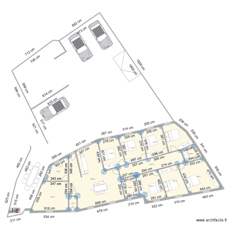 Saint vincent essai2. Plan de 14 pièces et 185 m2