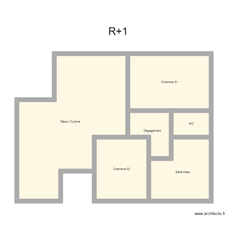 350601884. Plan de 6 pièces et 80 m2