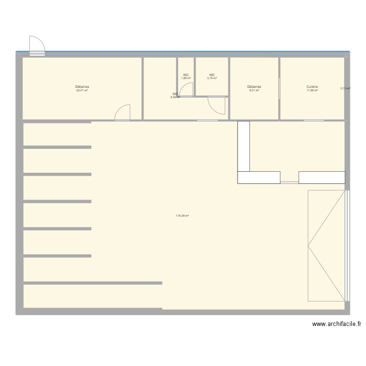 FLANDRES HACHES. Plan de 8 pièces et 237 m2