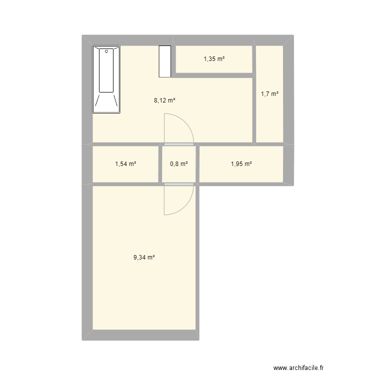 Piece élevage. Plan de 7 pièces et 25 m2