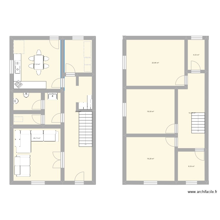 maison. Plan de 9 pièces et 154 m2