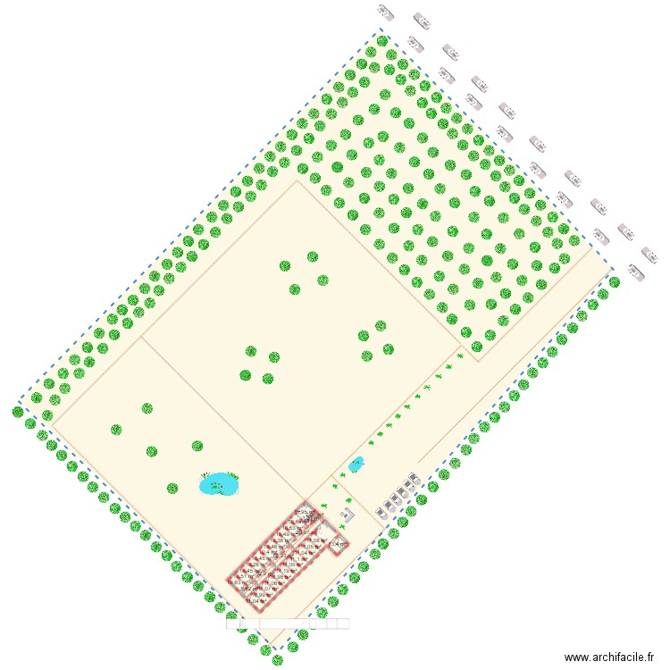 terrain education  smdr. Plan de 31 pièces et 323 m2