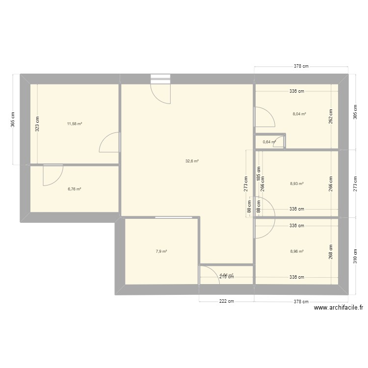 livrable 4. Plan de 9 pièces et 87 m2