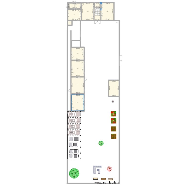 AURENSAN . Plan de 14 pièces et 249 m2