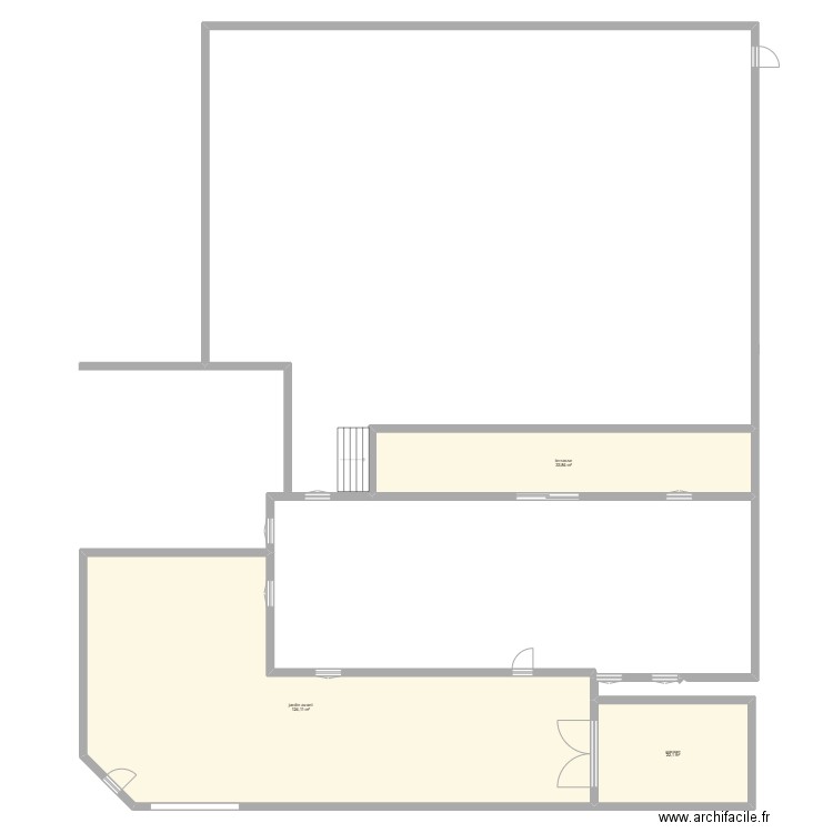 maison . Plan de 3 pièces et 180 m2