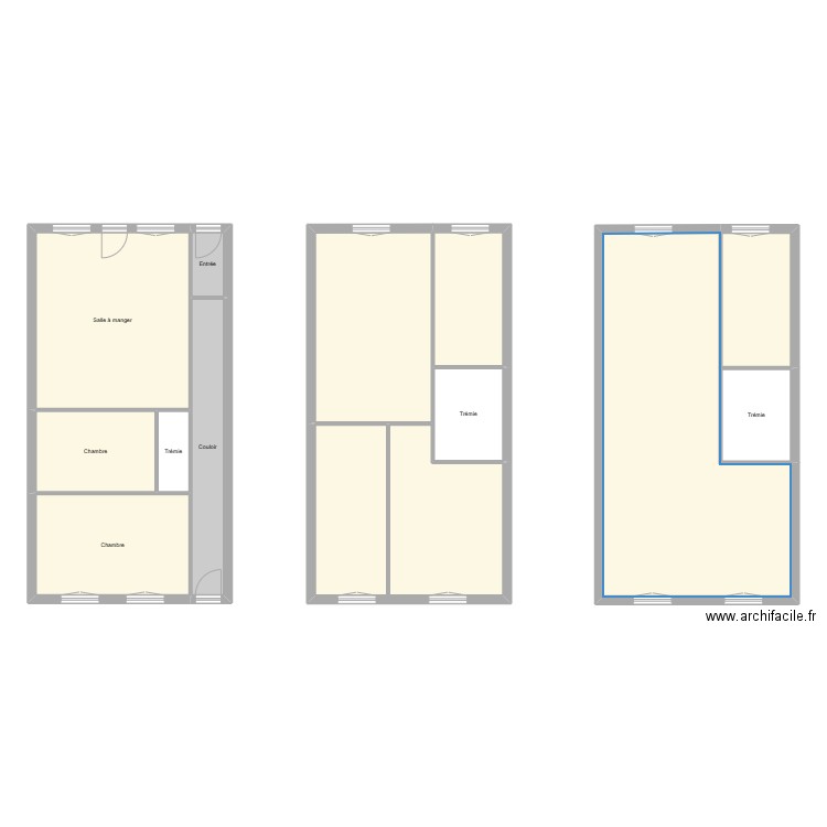 THYEBAULT. Plan de 13 pièces et 196 m2