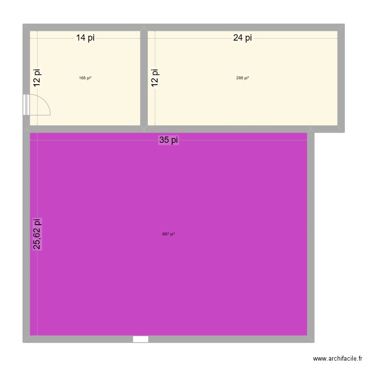 10 février. Plan de 3 pièces et 126 m2