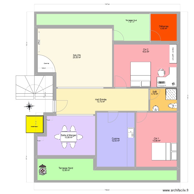 Jet_Sakane_002. Plan de 10 pièces et 129 m2