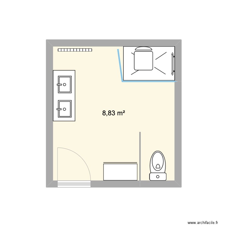 Cholez Après. Plan de 1 pièce et 9 m2