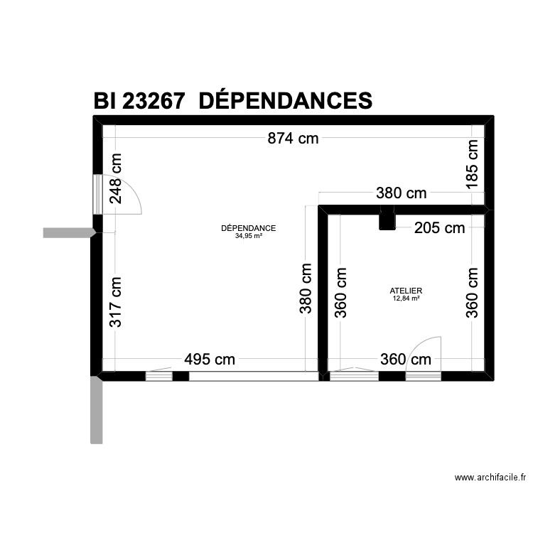 BI 23267. Plan de 34 pièces et 308 m2