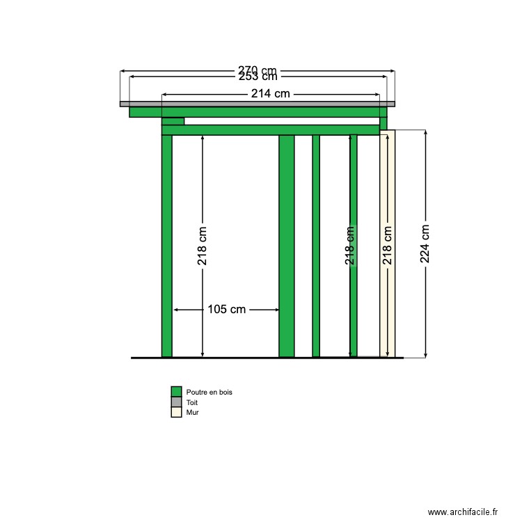 Abri vue de gauche. Plan de 0 pièce et 0 m2