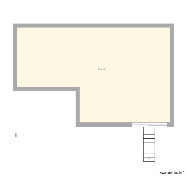 maison futuriste. Plan de 1 pièce et 56 m2