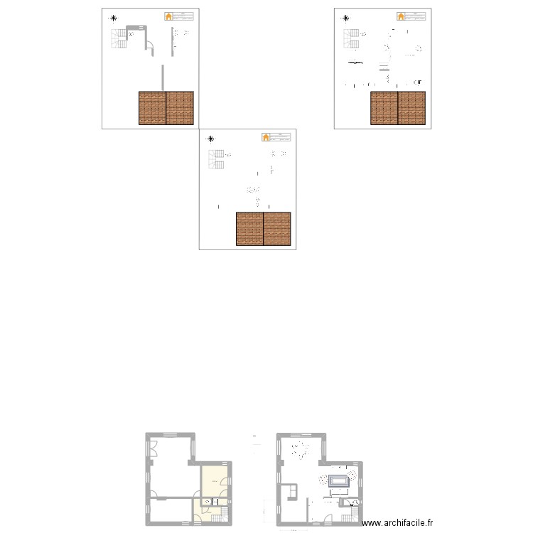 Villefranche RDC. Plan de 3 pièces et 22 m2