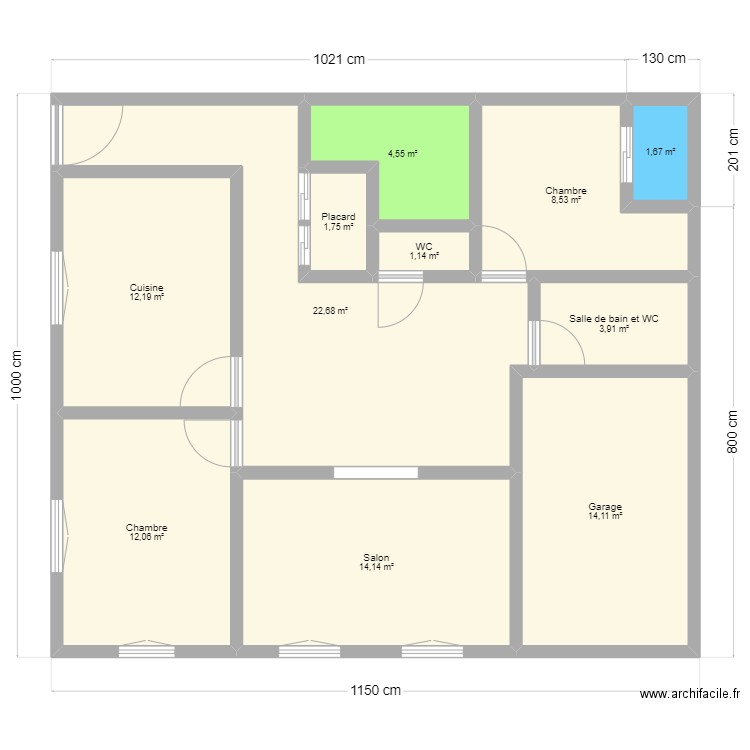 115 m jnane 3. Plan de 11 pièces et 97 m2