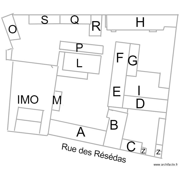 Résédas vue d'ensemble. Plan de 3 pièces et 122 m2