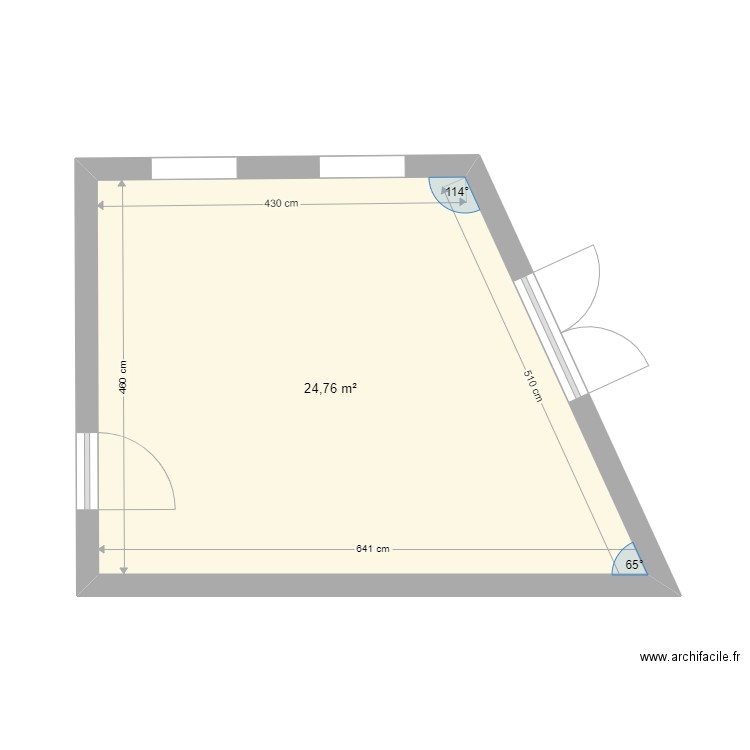 archou. Plan de 1 pièce et 25 m2