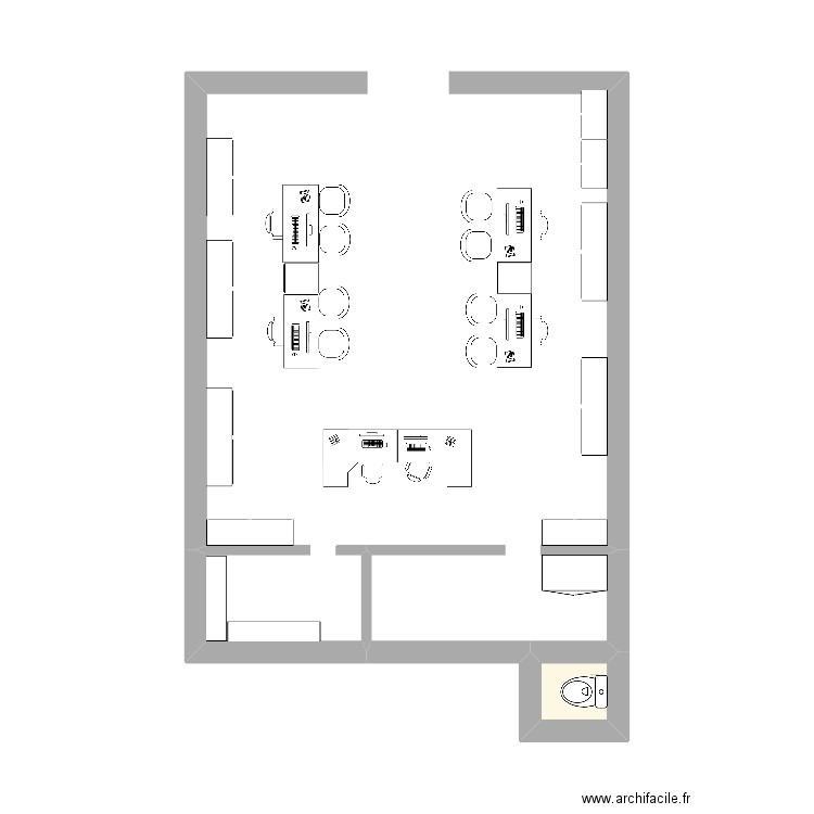 schema magasin. Plan de 1 pièce et 1 m2