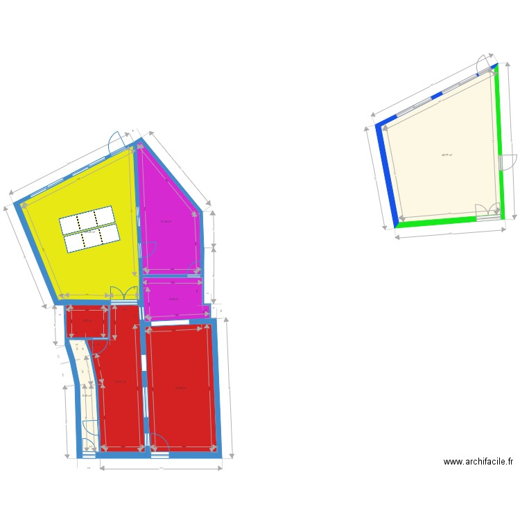 plan grande salle magasin. Plan de 8 pièces et 190 m2