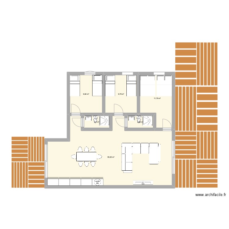 Plan Lepic R. Plan de 14 pièces et 185 m2