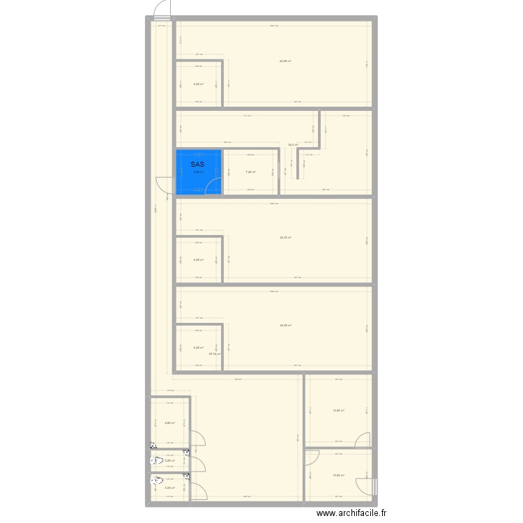 plan localV2 st naz. Plan de 15 pièces et 299 m2