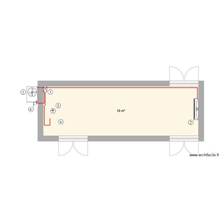 CONTESENNE. Plan de 1 pièce et 18 m2