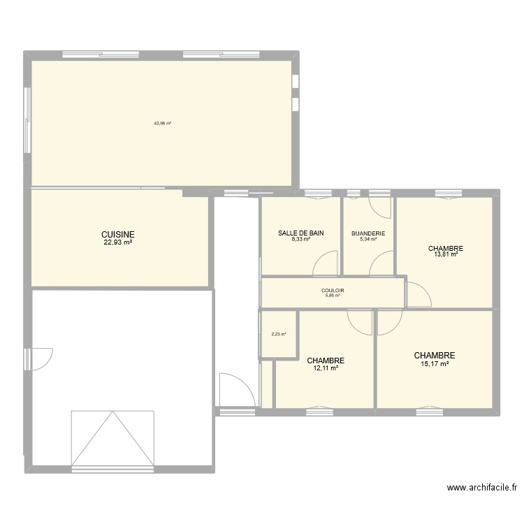 ACQ. Plan de 9 pièces et 130 m2