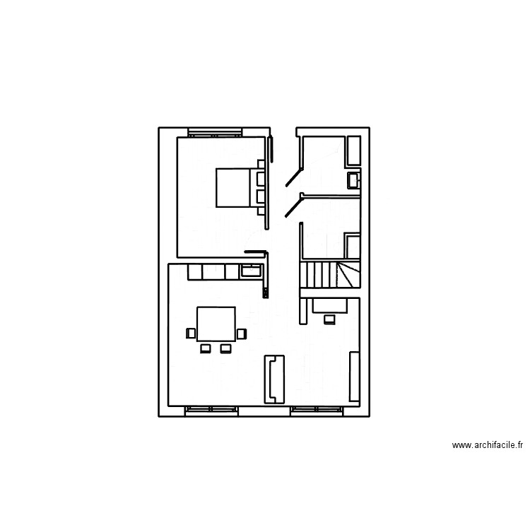 Romane Bréger. Plan de 15 pièces et 28 m2