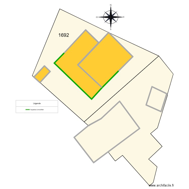 Alexandre Françon (façade à modifier). Plan de 5 pièces et 469 m2