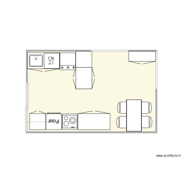 Marseille 4. Plan de 1 pièce et 14 m2