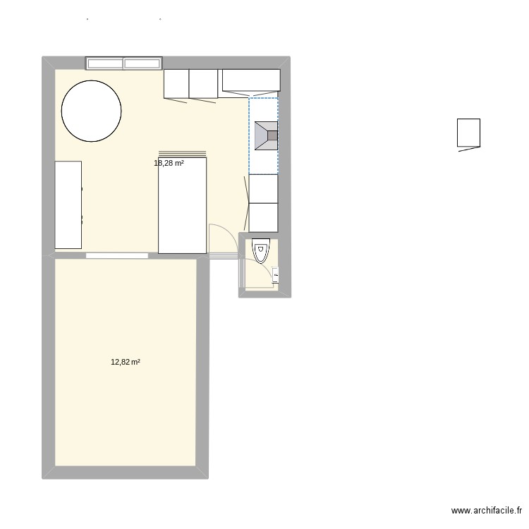 maison . Plan de 2 pièces et 31 m2