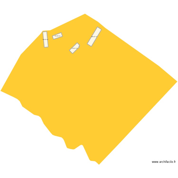 Certelle cadastre. Plan de 4 pièces et 720 m2