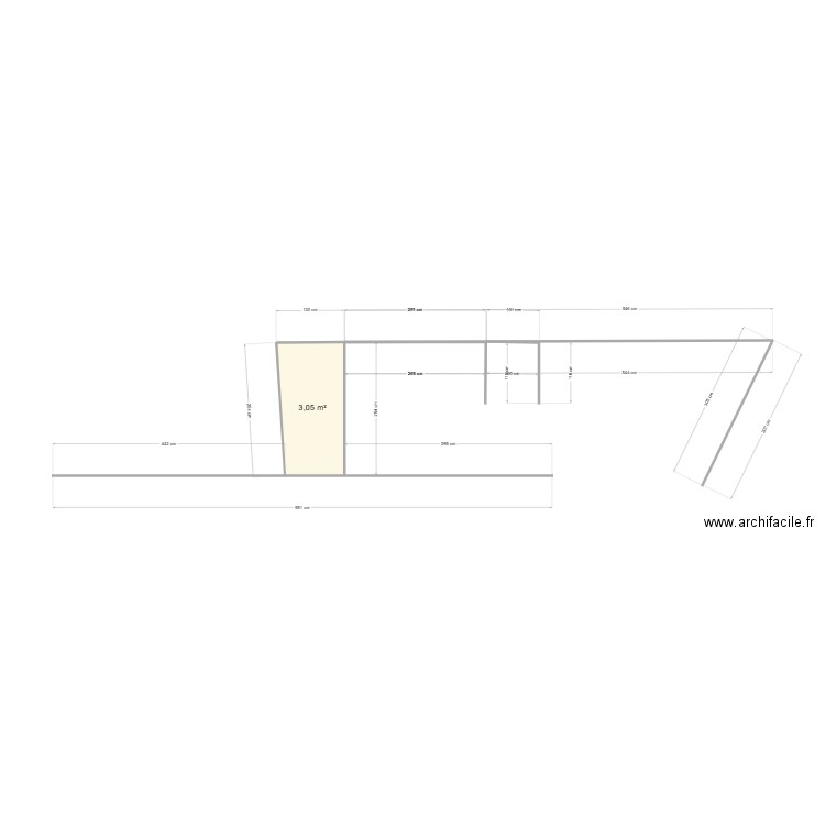 santa anna. Plan de 1 pièce et 3 m2