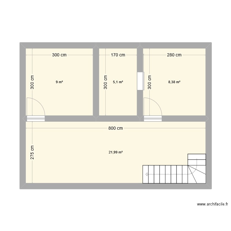 maMaison. Plan de 6 pièces et 91 m2